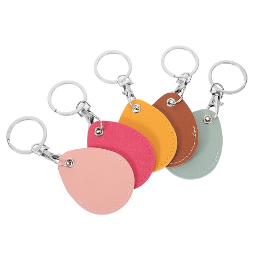 VALICLUD Funda de piel sintética para tarjeta de acceso, llavero elegante con colgante para control de acceso, 5.60X4.50X0.30CM