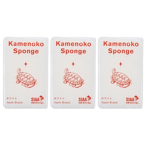 Image of Kamenoko Sponge - White - Set of 3 - Kitchen Sponges for Cleaning Dishes and Pans - Odor-Resistant - Made in Japan