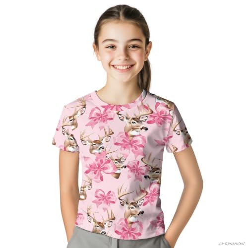 Image of Renewold Kids Novelty T-Shirt for Girls Boys Short Sleeve Crewneck Summer Tee Soft Breathable Graphic Shirt for Age 2-16