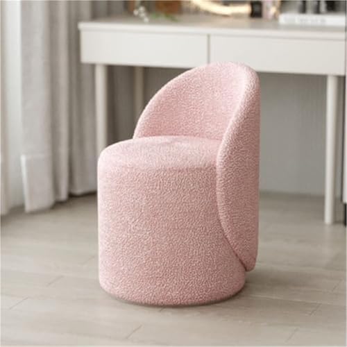 Silla de maquillaje acolchada con diseño de barril giratorio premium
