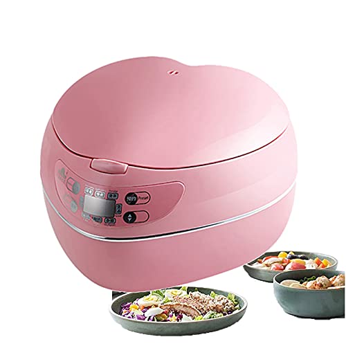 Guhih Love Reiskocher 1,8L, Smarter 300W Reiskocher Mit Isolierfunktion, Slow Cooker Antihaftpfanne Für 1-2 Personen, Pink,Rosa Cover