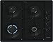 Bosch PBP6B6K80, Série 2, Plaque gaz, 4 feux, 60 cm, Email noir