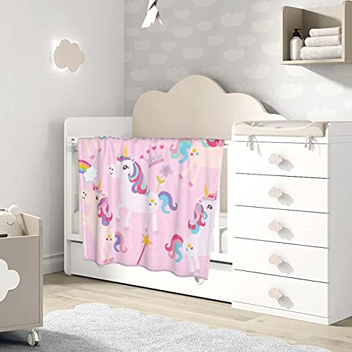 Unicorn Blanket For Girls Newborn, Soft Throw Blanket Unicorn Gifts For Girls 30X40 Inches, Unicorn Party Decorations Animal Blankets Bed Throw Unicorn Room Decor For Girls Bedroom Bedding #TOP7