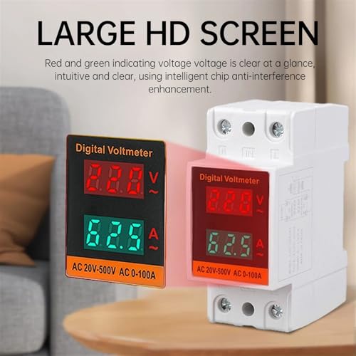 Voltmètre ampèremètre AC pour rail Din moniteur d'énergie 50-500V