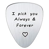 BESPMOSP I Pick You Always and Forever Guitar Pick Musical Gift Anniversary Valentine's Day Gift