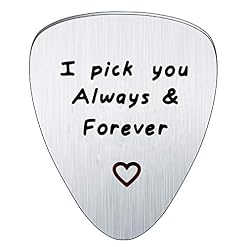Bespmosp I Pick You toujours et Forever médiator de guitare musical Cadeau anniversaire Cadeau Saint Valentin - Les Beatles, Paul McCartney, John Lennon, RIngo Starr, George Harrison