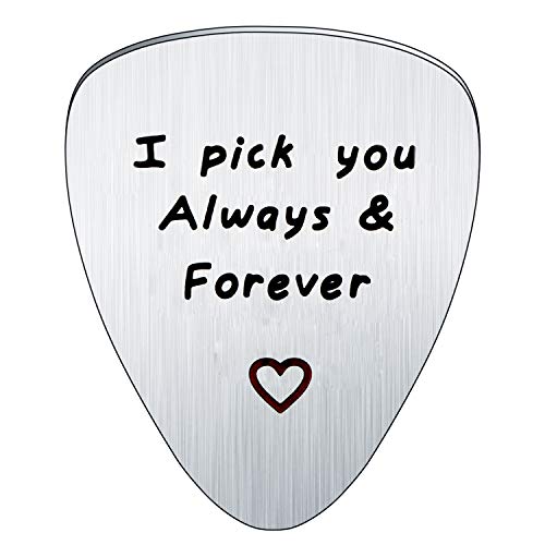 Bespmosp I Pick You toujours et Forever médiator de guitare musical Cadeau anniversaire Cadeau Saint Valentin - Les Beatles, Paul McCartney, John Lennon, RIngo Starr, George Harrison Bespmosp I Pick You toujours et Forever médiator de guitare musical Cadeau anniversaire Cadeau Saint Valentin