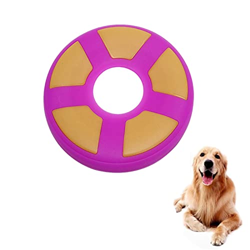 DC CLOUD Jouet De Soucoupe Volante Jouet De Soucoupe Volante en Silicone Jouet pour Animaux De Compagnie,Lumineux UFO Pet Frisbee Jouet pour Chien Jouet Interactif pour Animal De Compagnie Purple Cover