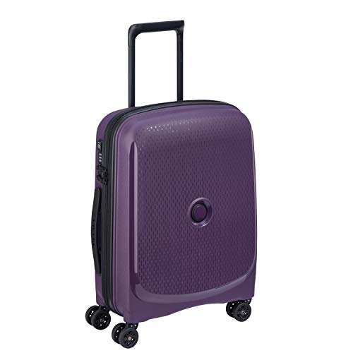 DELSEY PARIS - BELMONT PLUS - Valise cabine rigide à double roues multi directionnelles et serrure TSA intégrée - 55cm, 33L, Violet