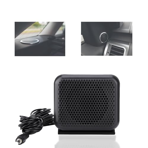 LenTLy NSP100 3W External Speaker, 3.5mm Wired Speaker with 4m Cable, Black, Portable, Stereo Sound, Compatible with Smartphones, Tablets, MP3 Players, Desktops, Televisions, Laptops, Car Radios