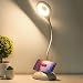 Produktbild Wiederaufladbare LED-Schreibtischlampe von Semlos, Tischlampe mit Touch-Bedienung, USB-Leselampe, Bürolampe, blendfreie Tischlampe, 5 Farbmodi 5 Helligkeitsstufen, Telefonhalter