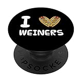 I Love Weiners Hotdogs Frankfurter Wiener Frank Sausage Bun PopSockets Swappable PopGrip