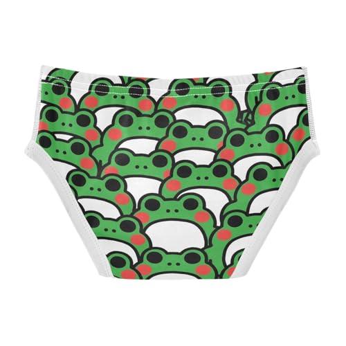 visesunny Boys Cotton Underwear Green Frog Cartoon Cute Printed Toddler Soft Training Briefs Size 2T-8Y for Kids2