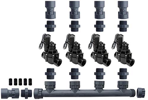 Rain Bird 100DVF Dura Manifold Valve Kit With Flow Control - Slip 100DVF-NPT (4 zone)