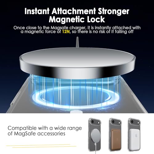 Image of FanTEK Phone Case Compatible with iPhone Air 6.5 Inch, Magnetic Case Clear Protective Bumper Hard Back Cover