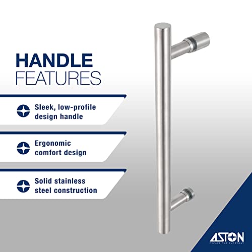 Aston Cascadia Sdr995 24" X 72" Completely Frameless Hinged Shower Door, Brushed Stainless Steel #TOP3