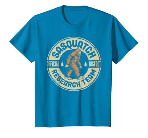 Bigfoot Research Team Retro Vintage Sasquatch Men Women T-Shirt, Youth, Sapphire Blue, 3T