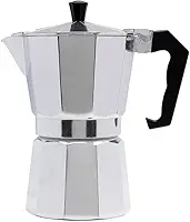 Mimo Style Cafeteira Italiana Moka de Aluminio Com Alça Café Expresso Para 6 Cafézinhos, Capacidade 300 ml, Feita de Materiais Leves e de Alta Qualidade Ideal Para sua Cozinha, Express Coffee