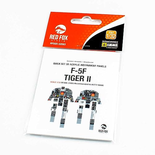 Red Fox Studio RFSQS-32083 1/32F-5F Tiger II 3D Acrylic Instrument Cockpit Panel (for Kitty Hawk)