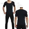 Underwear Men Fake Muscle T-Shirts Body Short Sleeve Casual Tees Padded Strong Chest Undershirt