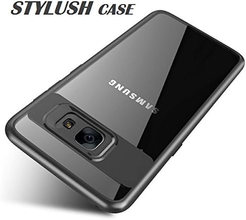 STYLUSH Clear Back Complete Lens Protector Case Cover for Samsung Galaxy J7 Prime / J7 Prime 2 / ON Nxt/ON 7 - Black AUTO Focus