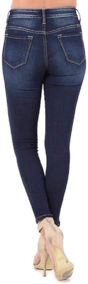 Kan Can Women's Mid Waist Skinny Fit Denim Jeans - Image 3