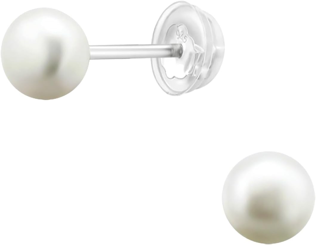 925 Sterling Silver Children's Freshwater Pearl Stud Earrings