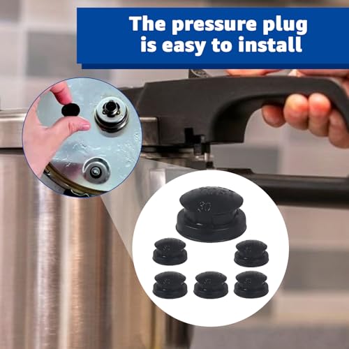 6PCS 09915 Pressure Cooker Overpressure Plug compatible with Presto,Pressure Cooker accessories Replace 09915 82117 33804