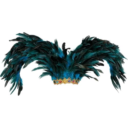 Bandeau de carnaval avec coiffe à plumes vintage pour fêtes