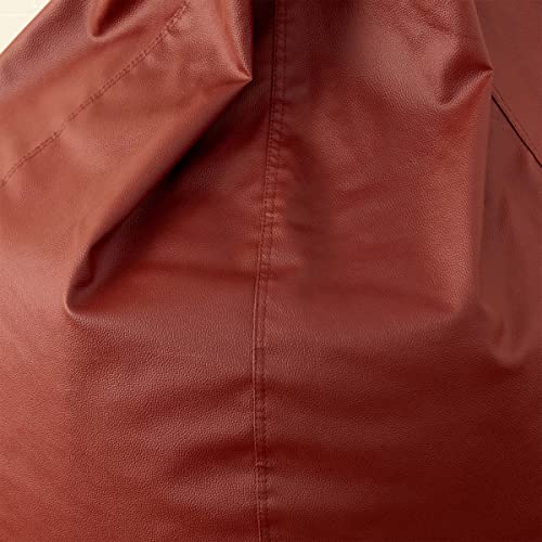 Image of Home Centre Flabby Brown Faux Leather Bean Bag
