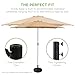 Best Choice Products Fillable Umbrella Base Stand, Round Faux Wicker Plastic Patio Umbrella Base Stand, Pole Holder for Outdoor, Lawn w/ 55lbs Weight Capacity, 2 Adjustment Knobs
