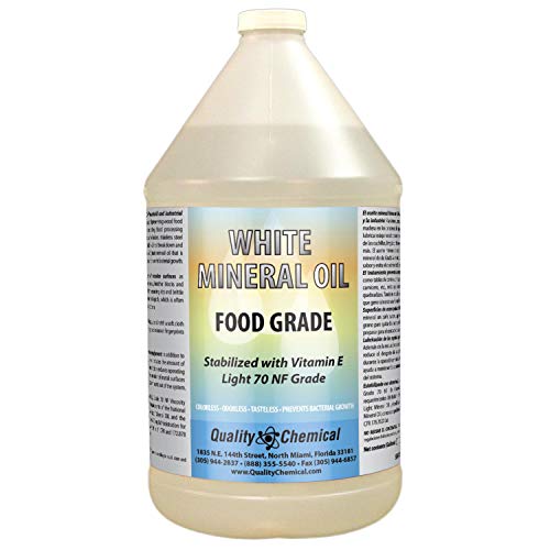 Quality Chemical Mineral Oil 70 Food Grade, Light NF Grade - Perfect for Cutting Boards, Butcher Block Sealer and Wood - 1 Gallon (128 oz)