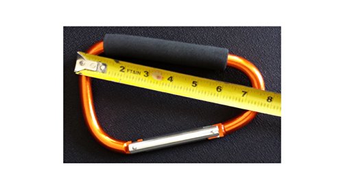 Grizzly Grip Jumbo Metallic Carabineer, Orange #TOP2