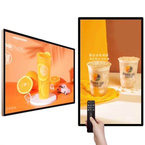 Nicvrea Pantalla de Señalización Digital Comercial para Publicidad y Menús, Cartelera LED de Pared para Reproducción de Video e Imágenes, Colocación Horizontal y Vertical 43inch