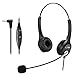 Callez Cuffie 2,5 mm Dual con Microfono a Cancellazione del Rumore, Controllo del Volume, Auricolare per Telefono Fisso Cordless Gigaset C430A C530A Panasonic Cisco SPA 303 Polycom Grandstream (C402D)