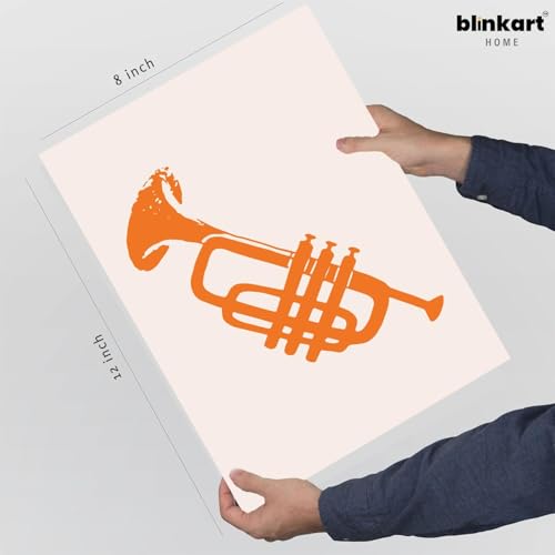 Image of BLINKART Jazz Music Aesthetic Modern Art Walls With Frame | Natural Wood Texture | Living Room Bedroom Office Wall Decoration | Poster Home Decor Frames Wall Bedroom | 12x8 Inches (D580)