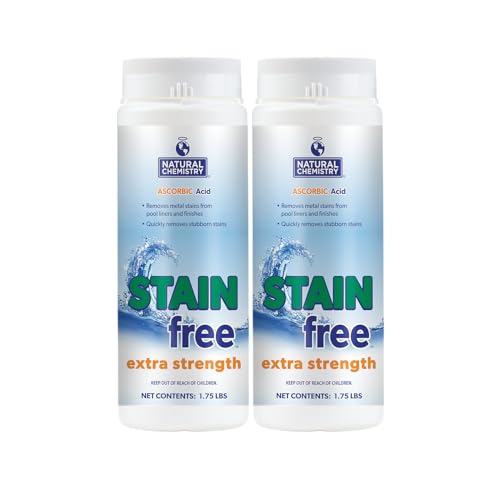 Natural Chemistry Extra Strength Stain Free, 1.75 lb, Pack of 2, Removes Metal Stains from Pool Liners & Finishes, Compatible with All Sanitizing Systems