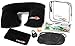 Kit da Viaggio Cuscino Gonfiabile per Aereo, Auto e Treno, con Maschera per gli occhi, Tappi per Orecchie, Lucchetto con combinazione, Spazzolino e Dentifricio, Borsetta porta liquidi trasparente