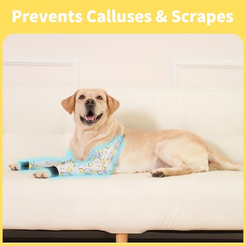Image of LovinPet Dog Elbow Protector Anti-Licking Elbow Sleeve, Adjustable, Comfortable & Durable Front Leg Guard for Medium to Large Dogs, Prevents Licking and Chewing,Dog Sleeve,Dog Leg Sleeve,Grey