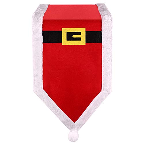 Tatuo Santa Table Runner Christmas Table Decoration Santa's Belt Suit Holiday Tablecloth
