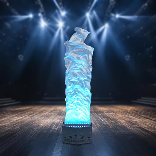 pijopang 6FT RGB Fake Fire Flame Light, 3-in-1 DMX Creative Artificial Simulated Fire Atmosphere Lamp w/24 LED for Stage DJ Party Lighting Christmas Nightclub Campfire Party Decoration