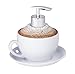 Produktbild WENKO 54630100 Seifenspender Cappuccino, Flüssigseifen-Spender, Spülmittel-Spender Fassungsvermögen: 0,23 l, Polyresin, 13,3 x 13,5 x 13,3 cm, weiß