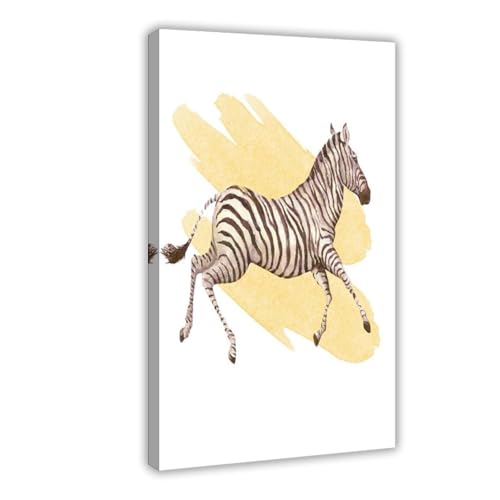 Aquarelle animaux sauvages africains pour chambre enfant et salon