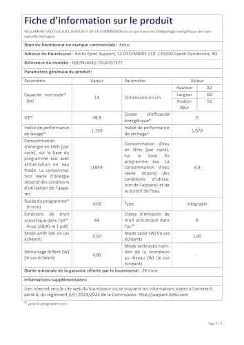 Beko KBDIN165E2 - vue 6