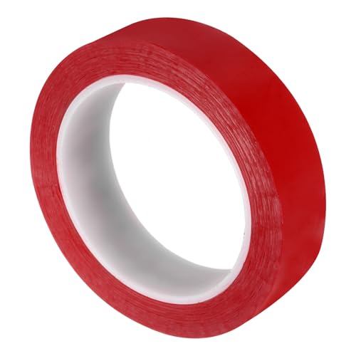 Image of uxcell 1 Rolls Red 1.02 Inch x 72 Yards Polyester Film Electrical Tape PET Tape High Temperature Heat Resistant Tape for Transformer Motor Wire 5S Positioning Logo,26mm x 66m