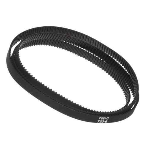 Kozelo 2Pcs 2GT Close Loop Timing Belt - [760mm Pitch Length x 6mm Width]760-2GT-6 Rubber Belt for 3D Printers Use, 380 Teeth, Black