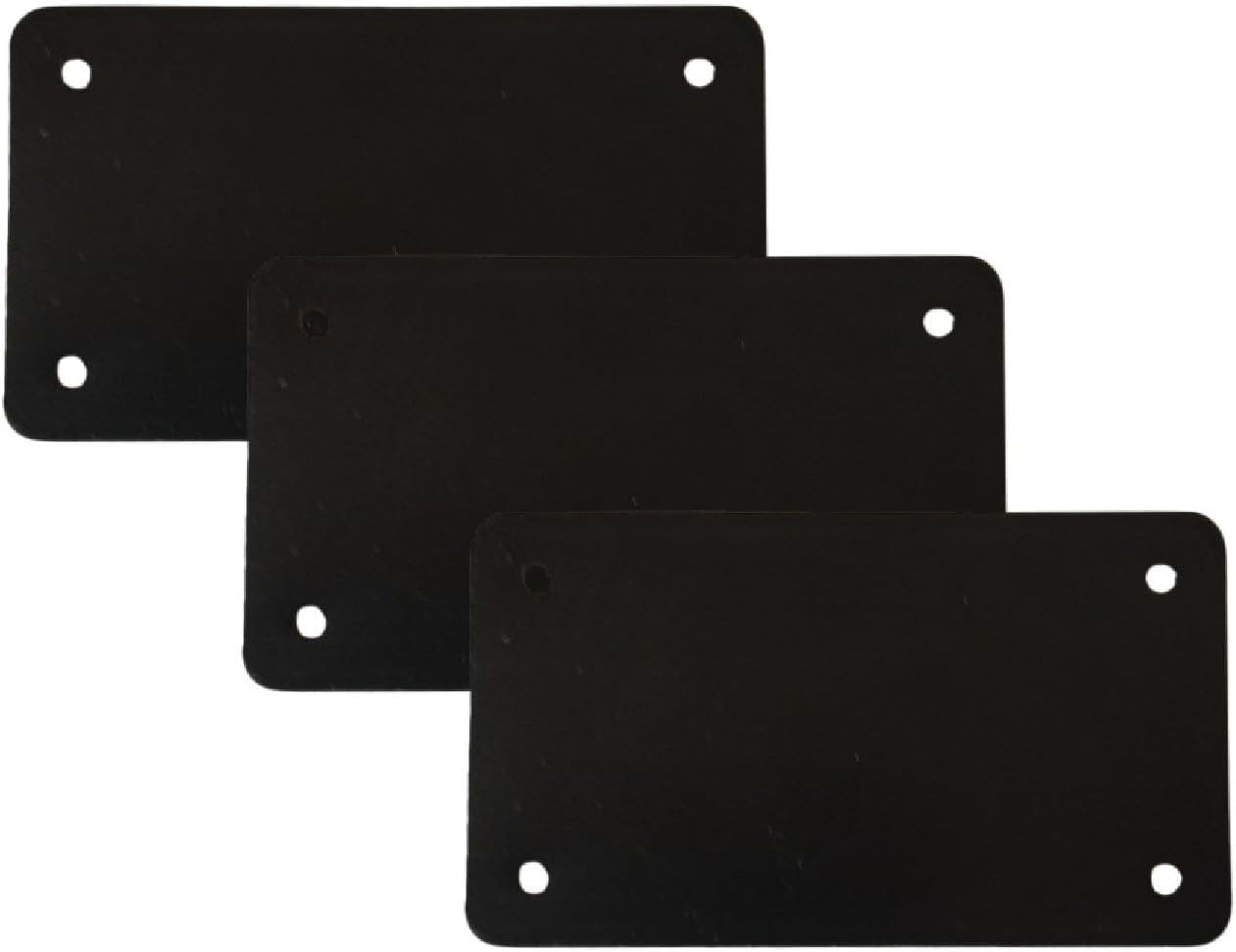 Placa de matrícula negra en blanco de 4 x 7 pulgadas, perfecta para diseños de vinilo personalizados y proyectos de bricolaje y DTF, paquete de 3