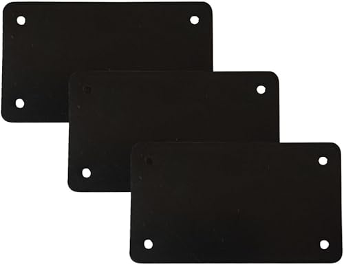 Placa de matrícula negra en blanco de 4 x 7 pulgadas, perfecta para diseños de vinilo personalizados y proyectos de bricolaje y DTF, paquete de 3