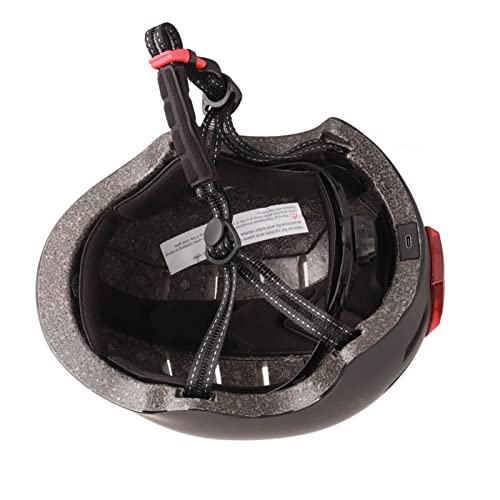 Bike Helmet with Light,USB Rechargeable LED Front and Back Light Road Helmets,Thickened EPS liner Cycling Helmet for Cycling, Balance Car, Skateboard (Black) - Image 9