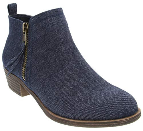 Rampage Women's Tarragon Ankle Bootie Dark Denim 7.5